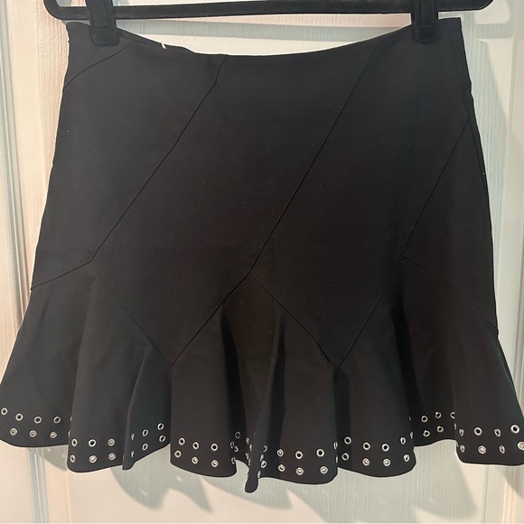 10 Crosby Derek Lam Mini Skirt with Flounce Grommet Hem - Picture 5 of 6